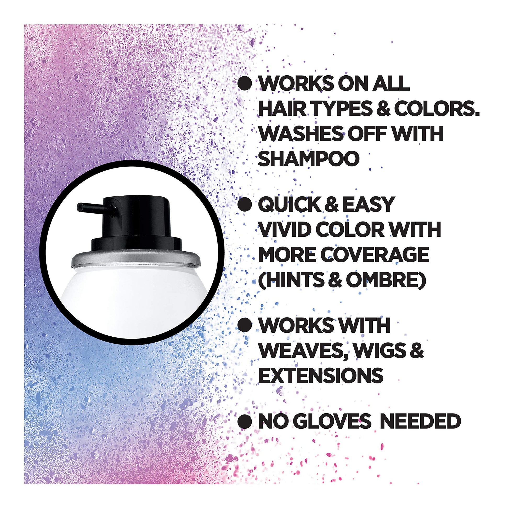 L'Oreal Paris Colorista 1-Day Washable Temporary Hair Color Spray, Pastel Blue, 2 Ounces