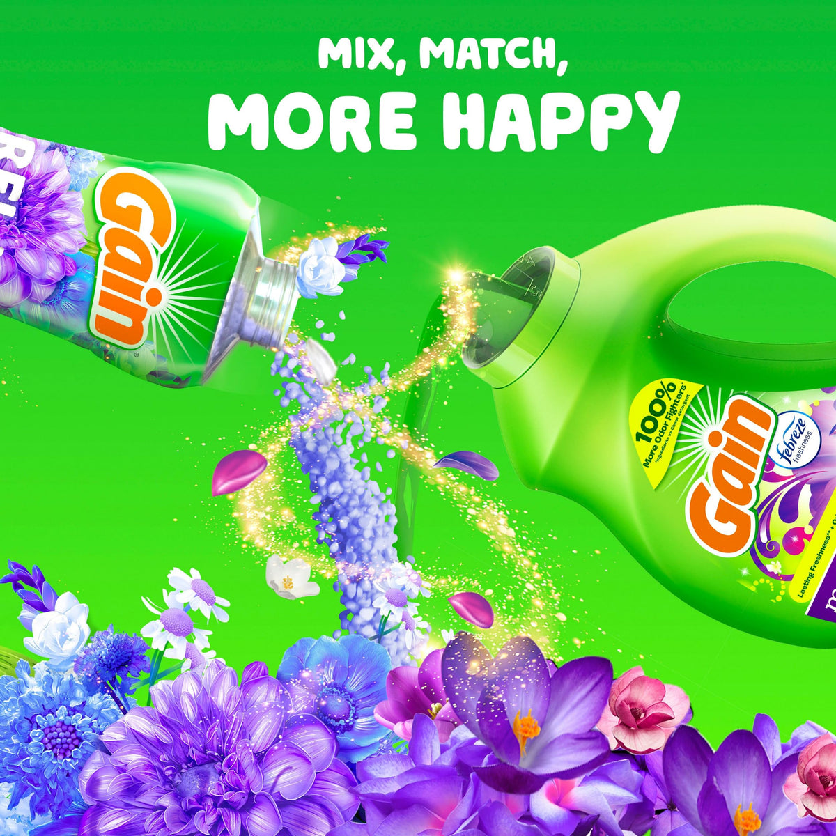Gain Liquid Laundry Washing Detergent, Moonlight Breeze Scent 113 fl oz, 78 Loads, Lasting Freshness + Powerful Cleaning and Odor Fighting ingredients