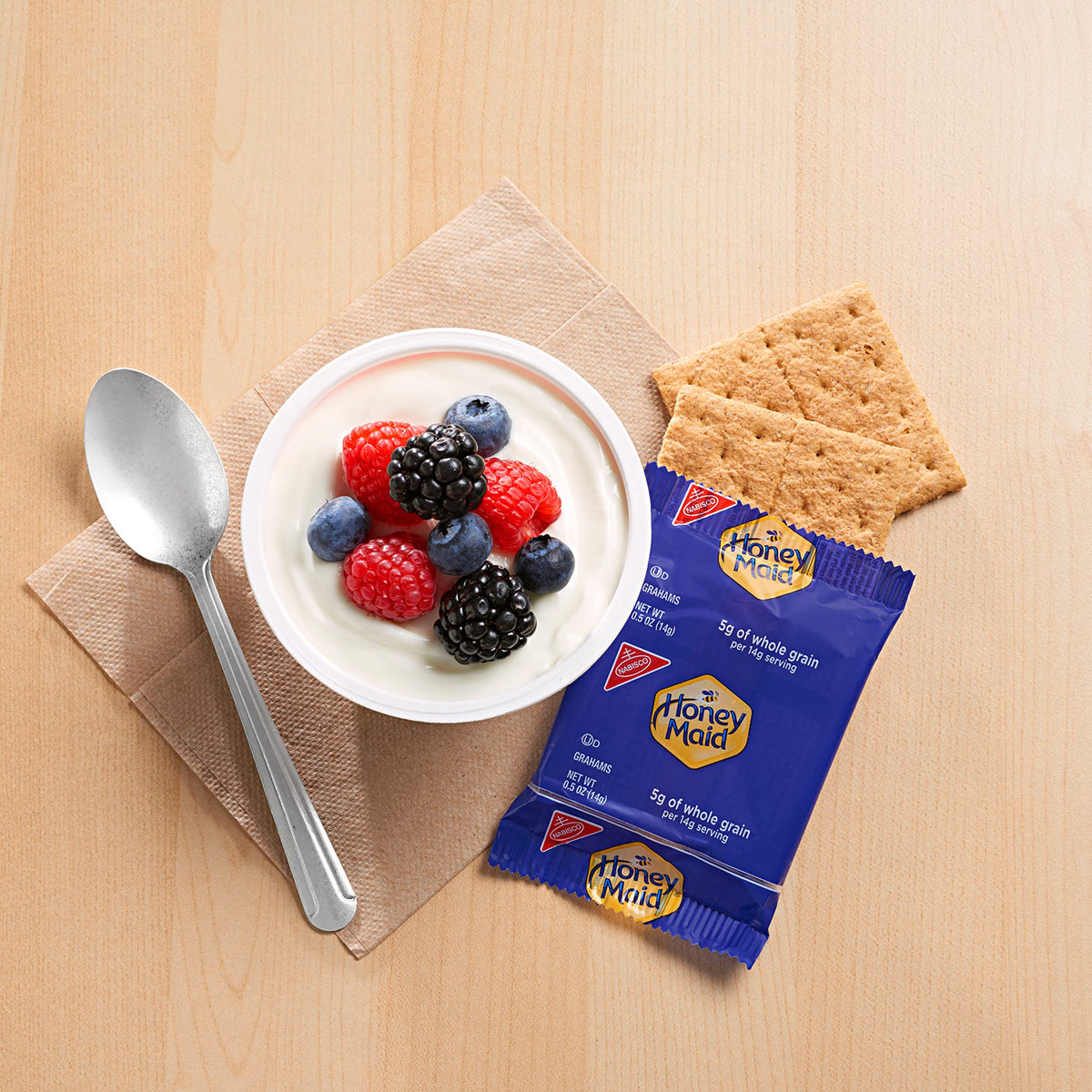 Honey Maid Graham Crackers, Bulk Lunch Snacks, 200 - .5 oz Snack Packs