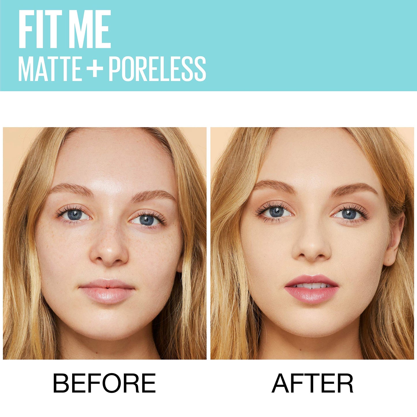 Maybelline New York Fit Me Matte + Poreless Liquid Foundation Makeup, Nude Beige, 2 COUNT Oil-Free Foundation, 2 Oz