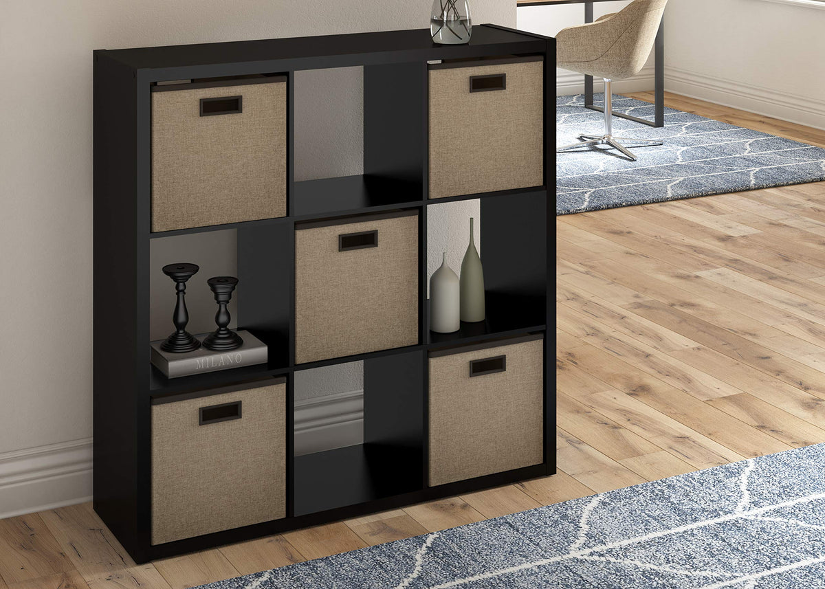 ClosetMaid 4593 Decorative Open Back 9-Cube Storage Organizer, Black