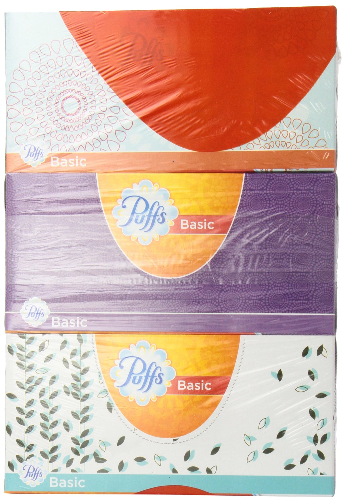 Puffs Basic Facial Tissues, 180 ct, 3 pk