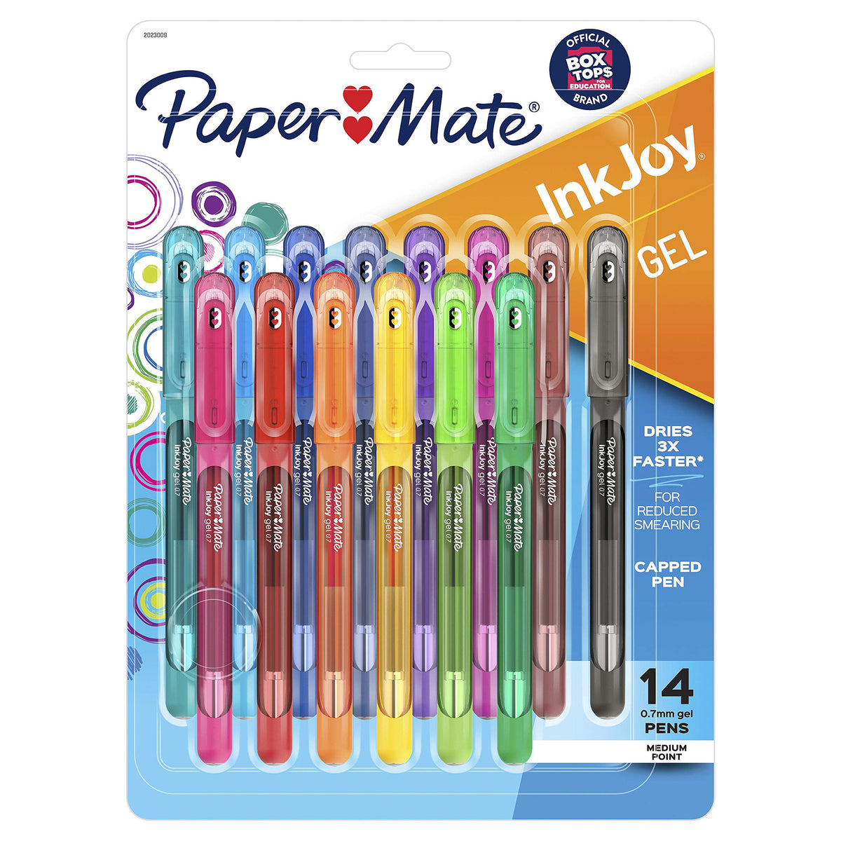Paper Mate InkJoy Gel Pens, Medium Point (0.7mm), Assorted Colors, Capped, 14 Count
