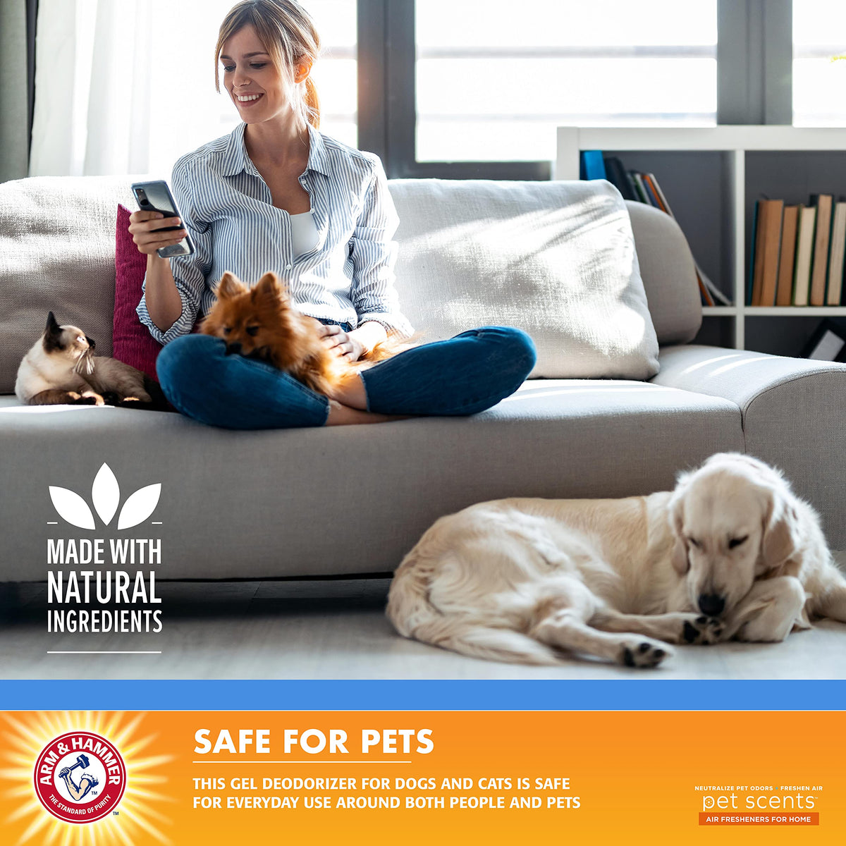 Arm & Hammer For Pets Scents Plug-in Scented Oil Refills in Fresh Breeze Scent Air Freshener Refills, Room Deodorizer for Homes with Pets (Pack of 30, 60 Count Total