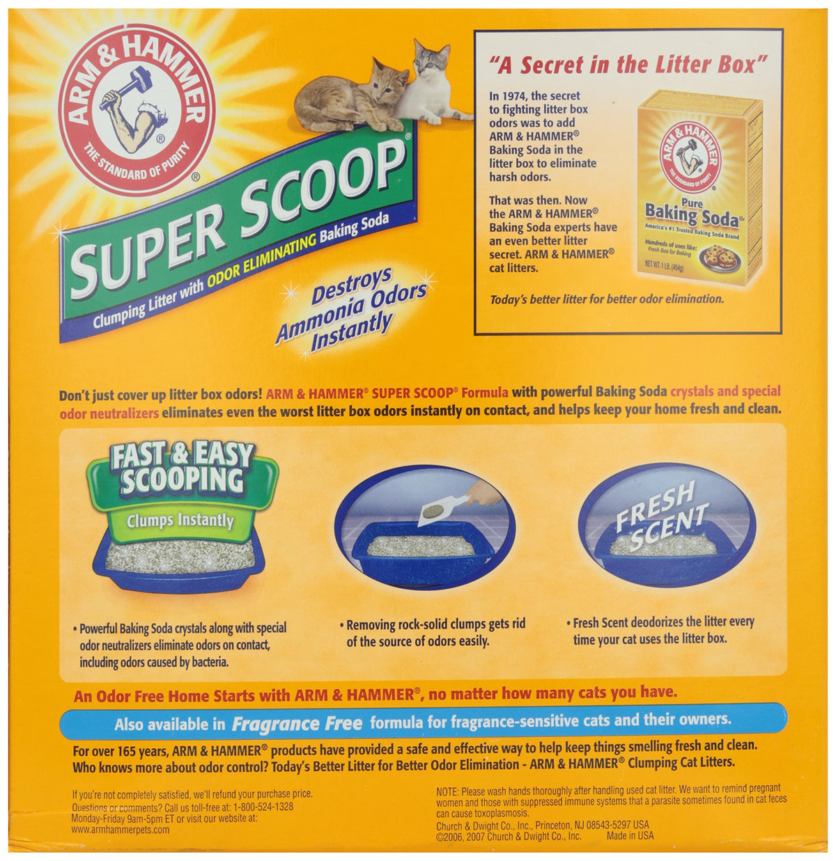 Arm & Hammer Scoopable Super Clumping Fresh Cat Litter, 20 lb