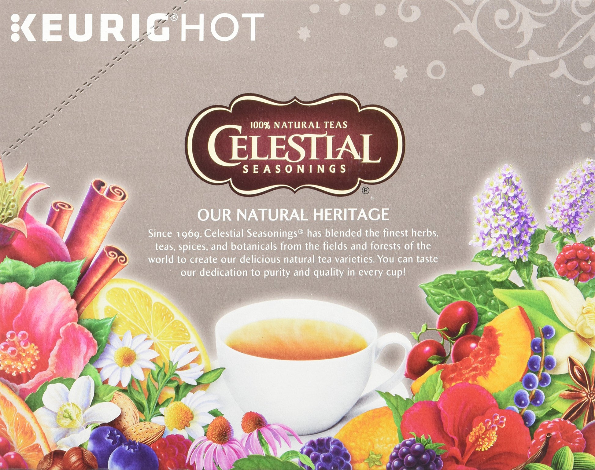 Celestial Seasonings Lemon Zinger Herbal Tea, Single-Serve Keurig K-Cup Pods, 24 Count