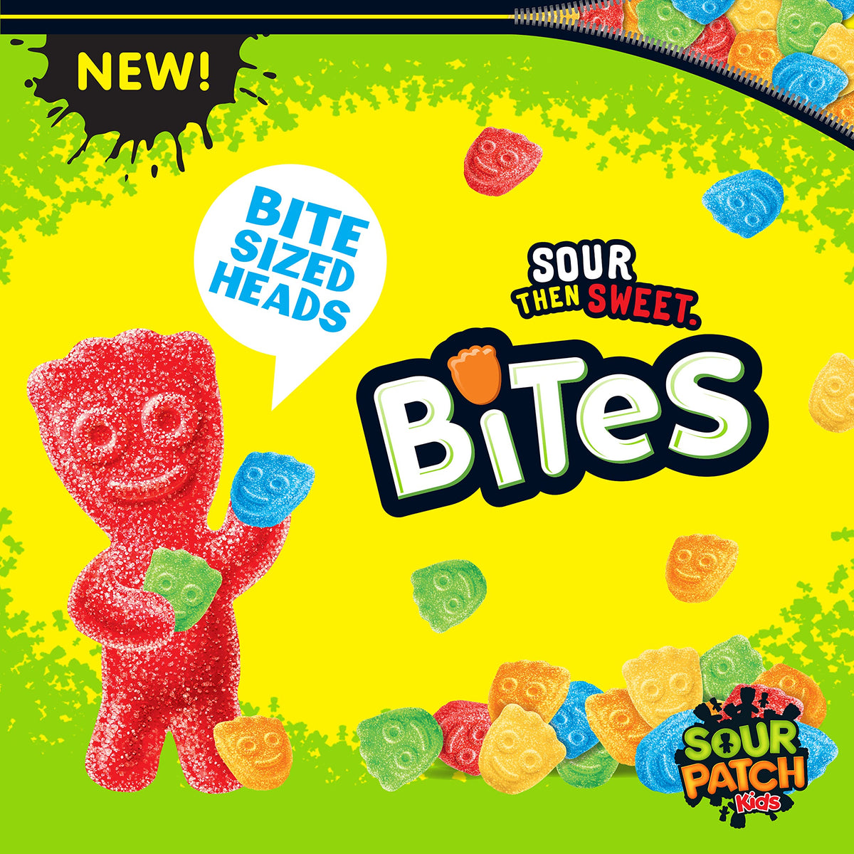 SOUR PATCH KIDS Bites Soft & Chewy Candy, Bulk Candy, 12-12 oz Bags