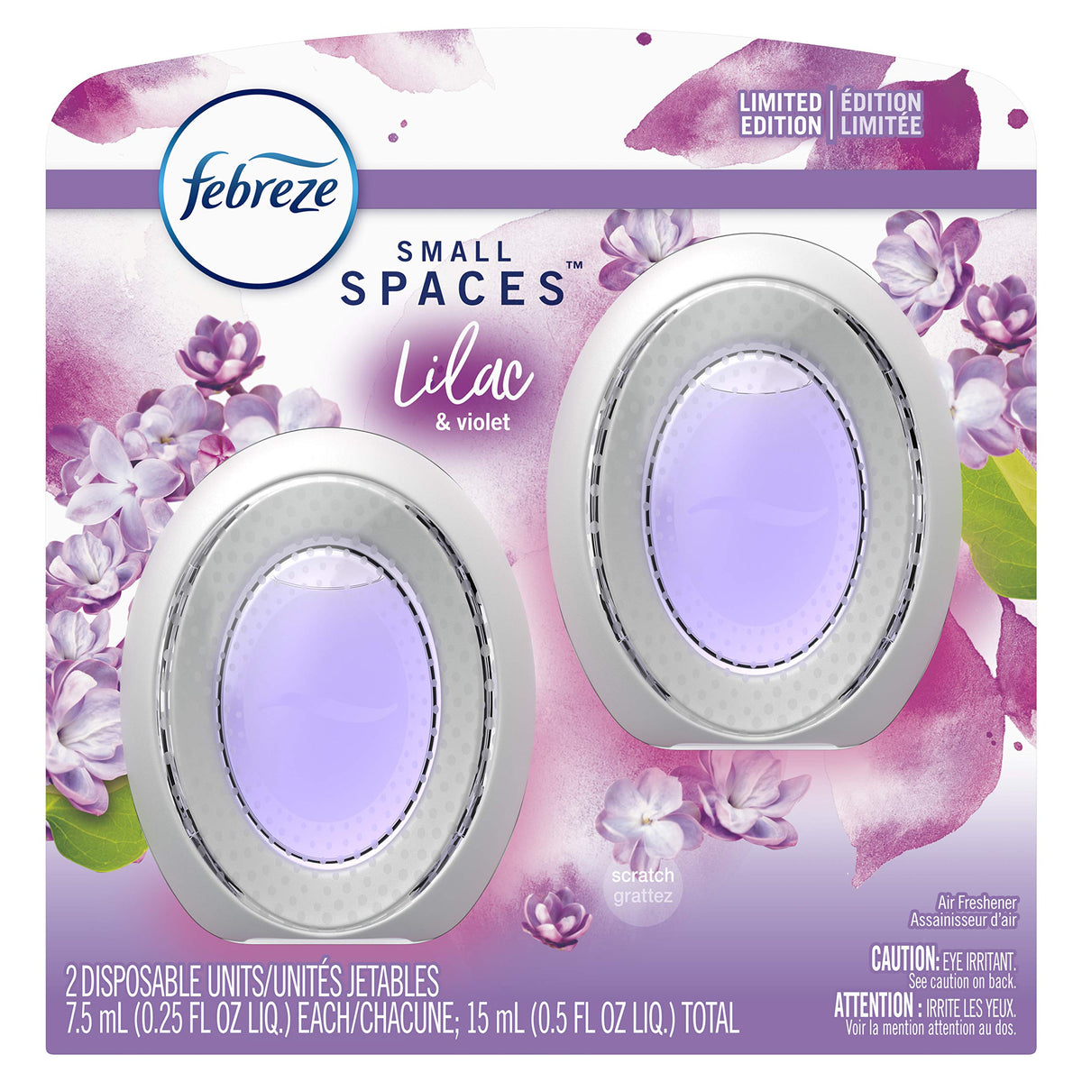 Febreze Small Spaces Air Freshener, Lilac & Violet, 2 Ct