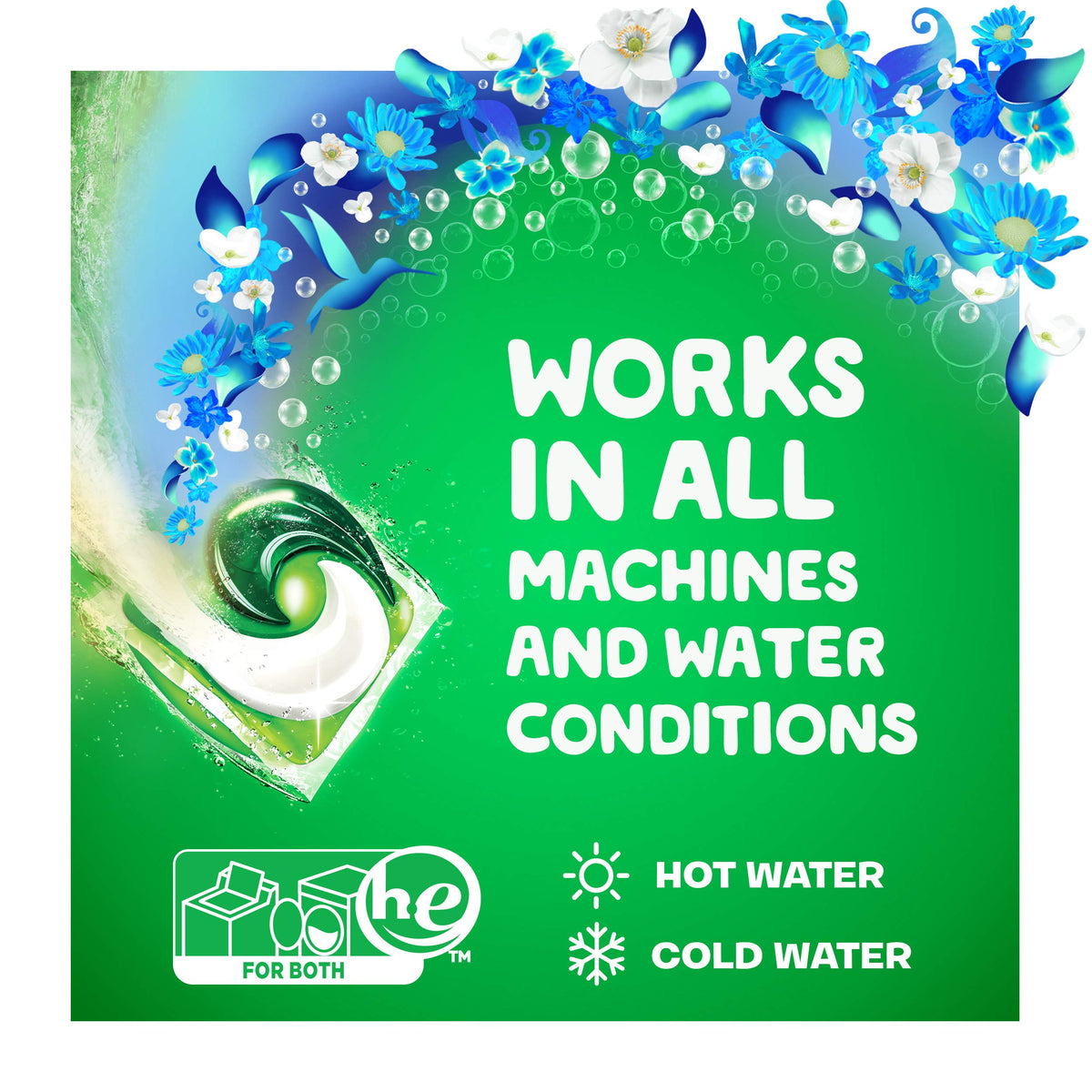 Gain Flings! Liquid Laundry Detergent Pacs, Blissful Breeze, 81 Count
