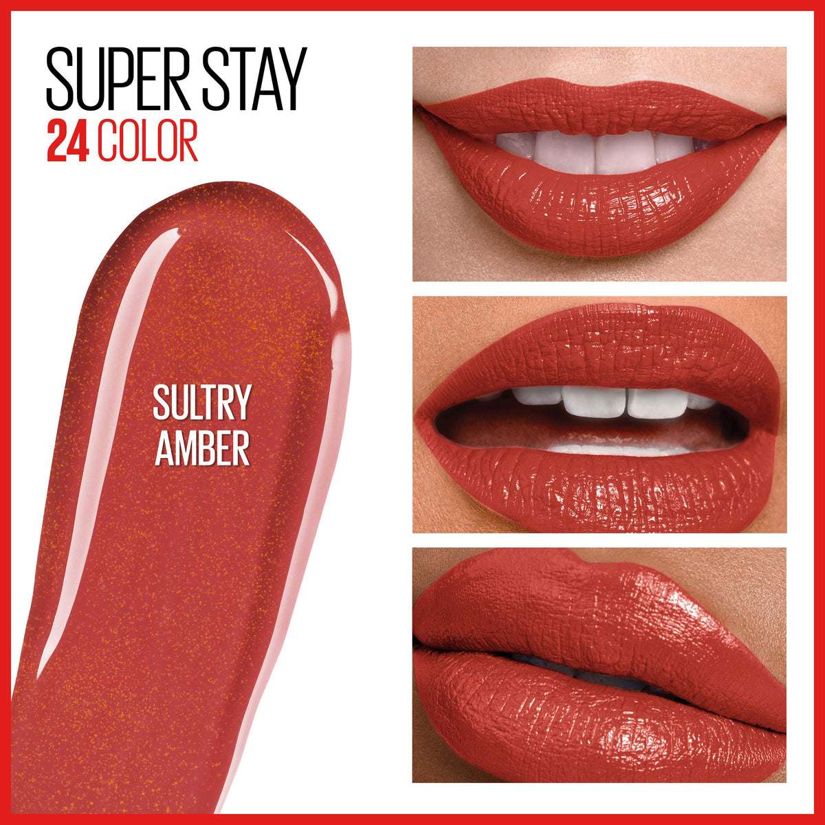 Maybelline New York Maybelline Super Stay 24 2-step Long Lasting Liquid Lipstick and Lip Balm, Sultry Amber, 1 Kit, 915 Sultry Amber, 1 count (Pack of 2)