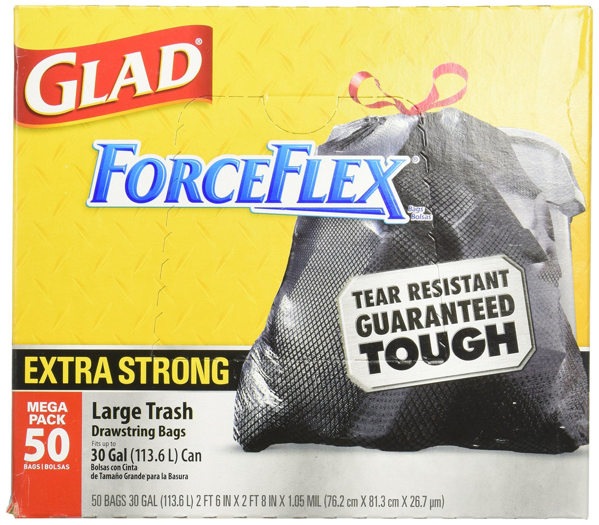 Glad Trash Bag FF 30gal-50ct product image 1