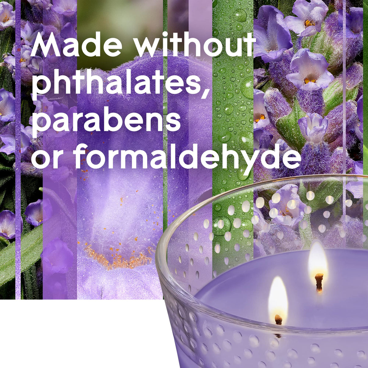 Glade Tranquil Lavender & Aloe 3-Wick Candle, 6.8 Oz, 3 Count
