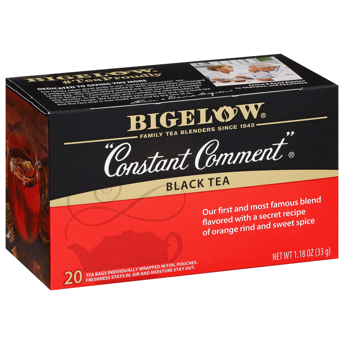 Bigelow Constant Comment Caffeinated Black Tea Bags, 20 Count (Pack of 6)