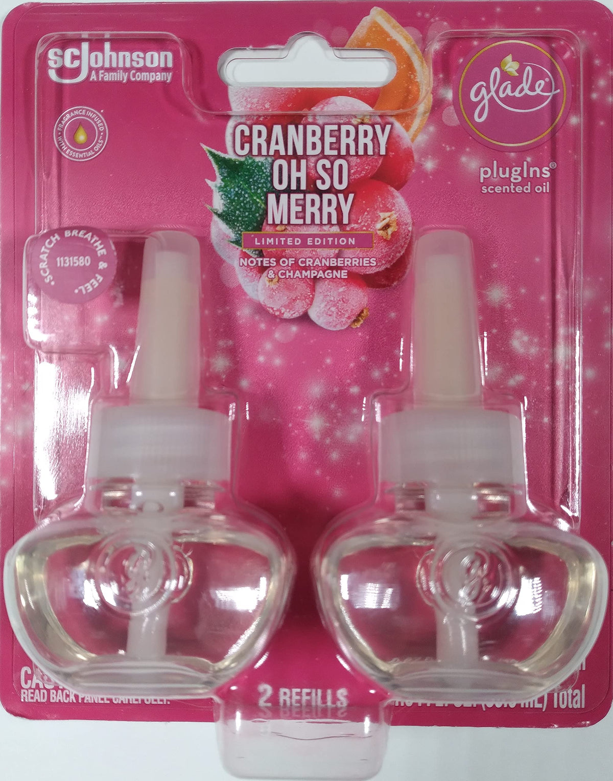 Cranberry Oh So Merry PlugIns® Scented Oil 2 Refills