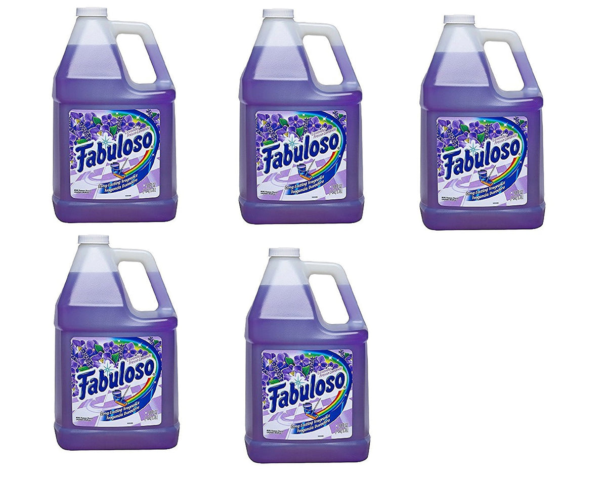 Fabuloso All-Purpose Cleaner Liquid Solution, Purple, Lavender Scent fxCOFv, 5Pack (128 Oz)