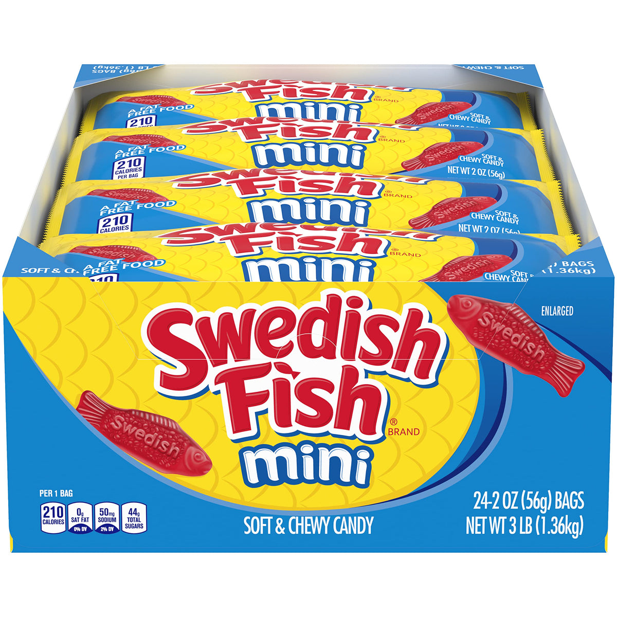 SWEDISH FISH Mini Soft & Chewy Candy, Easter Candy, 24 - 2 oz Bags