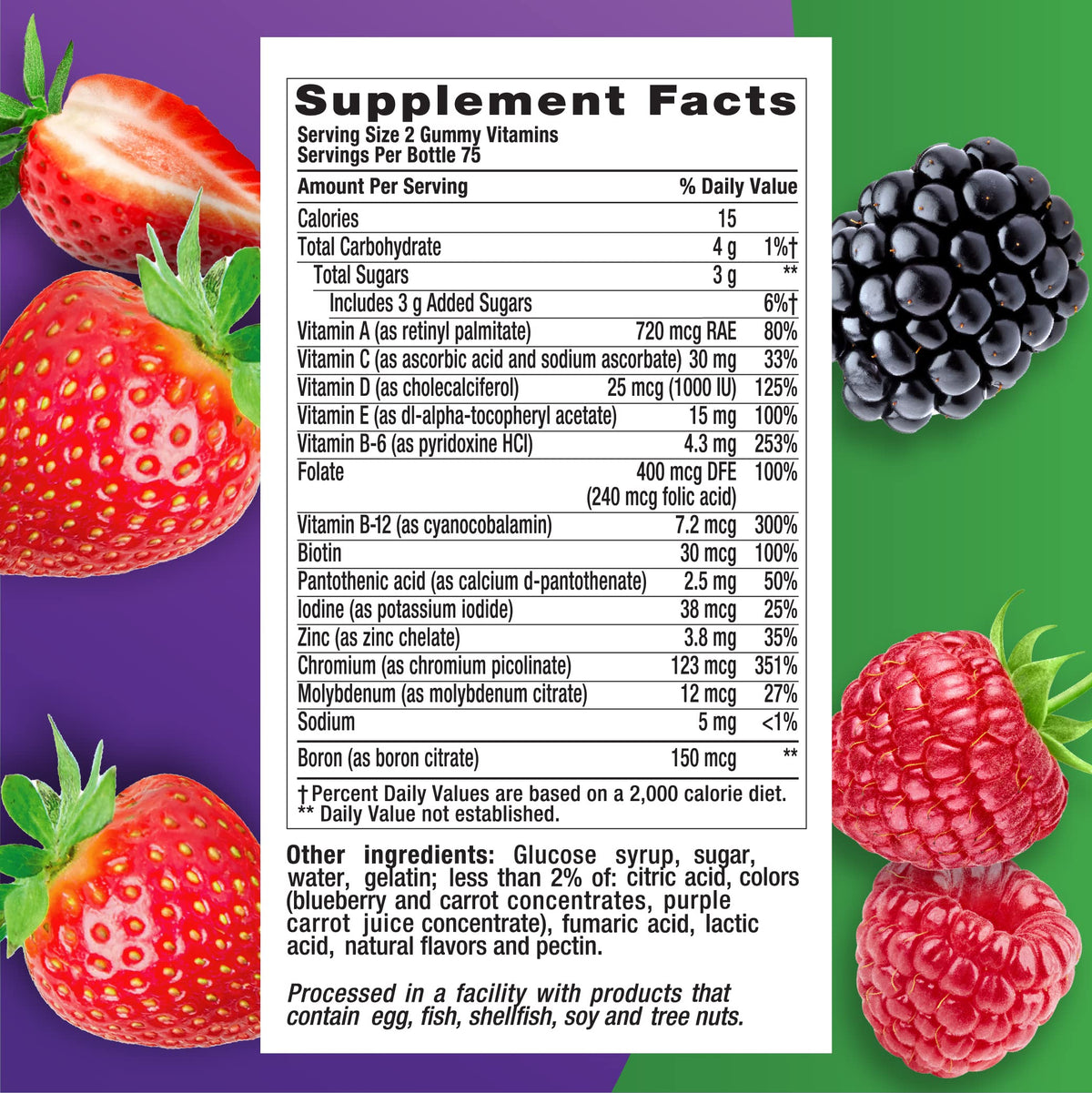 Vitafusion Men's Powerful Multi - Natural Berry 150 Gummies