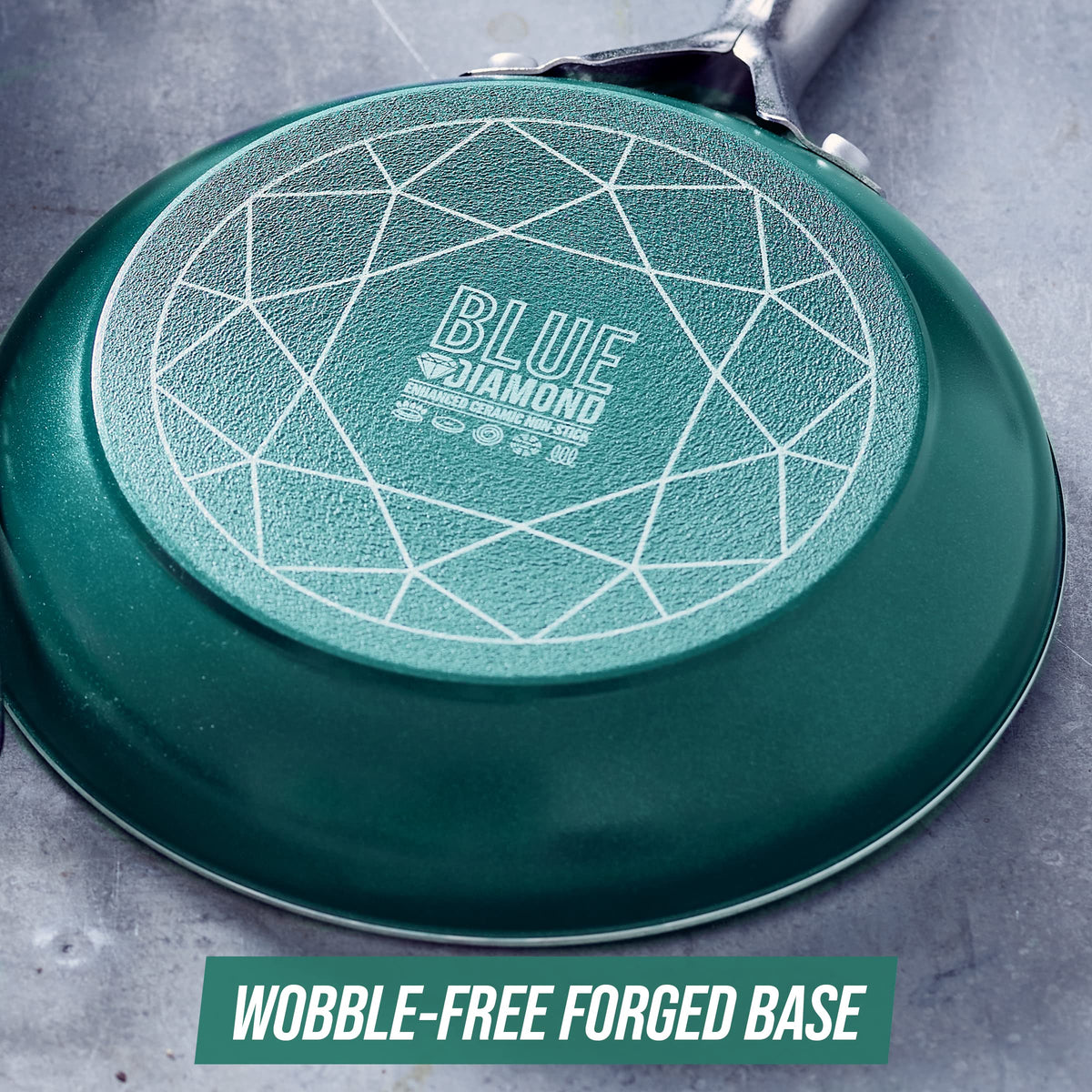 Blue Diamond Cookware Diamond Infused Ceramic Nonstick, 12" Frying Pan Skillet, PFAS-Free, Dishwasher Safe, Oven Safe, Green