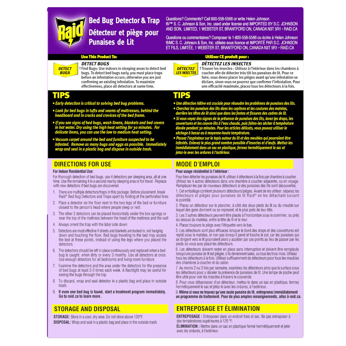 Bed Bug 2 in 1 Detector and Trap - 8 Pack