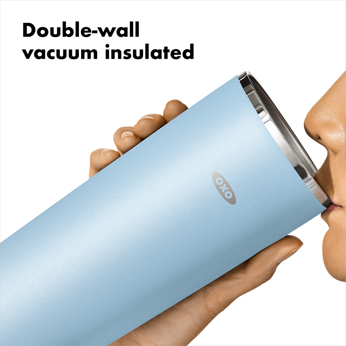 OXO Strive 20oz Insulated Tumbler with Sliding Lid - Topaz Blue