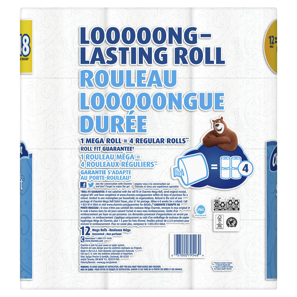 Charmin Ultra Soft Toilet Paper Mega Rolls, 12 ct