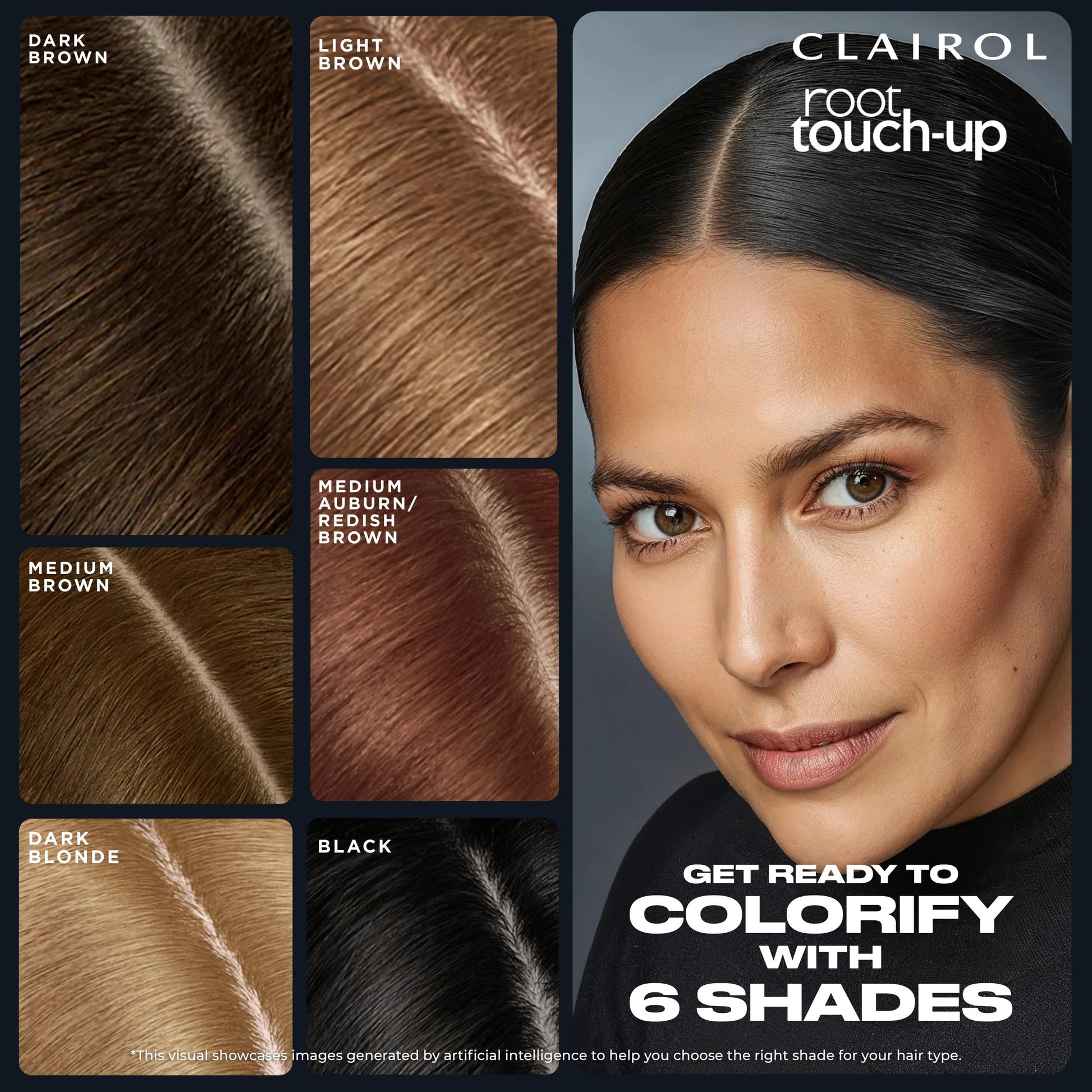 Clairol Root Touch-Up Semi-Permanent Hair Color Blending Gel, 2 Black, Pack of 1