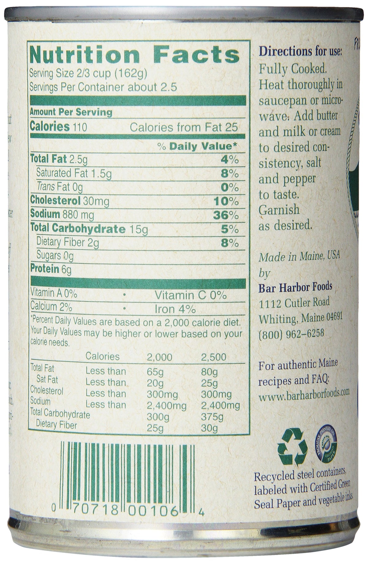 Bar Harbor Lobster Chowder, 15 oz. (Pack of 6)