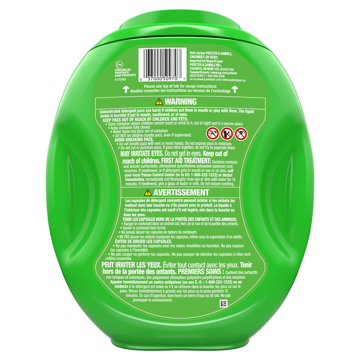 GAIN Flings Liquid Laundry Detergent Pacs, Spring Daydream Scent, He Compatible, 96 Count