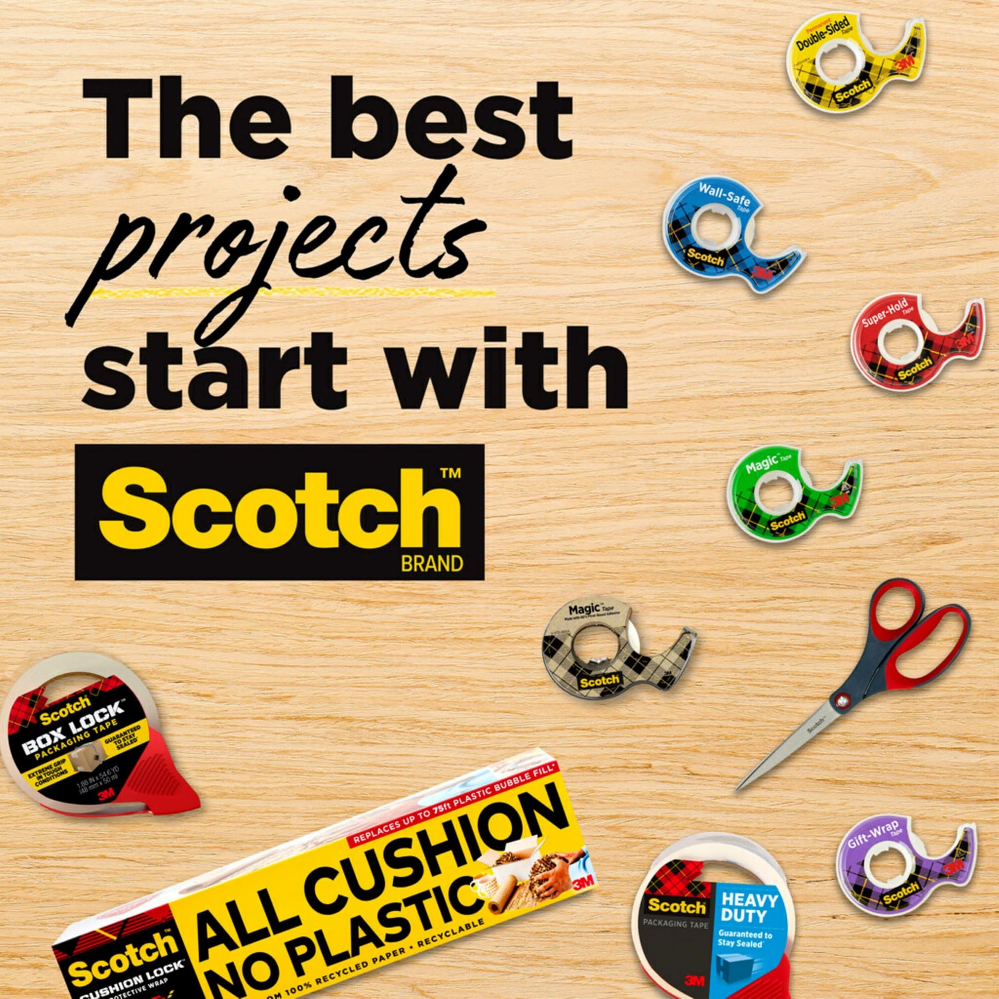 Scotch Transparent Tape, 3/4 in x 1000 in, 6 Boxes/Pack (600)