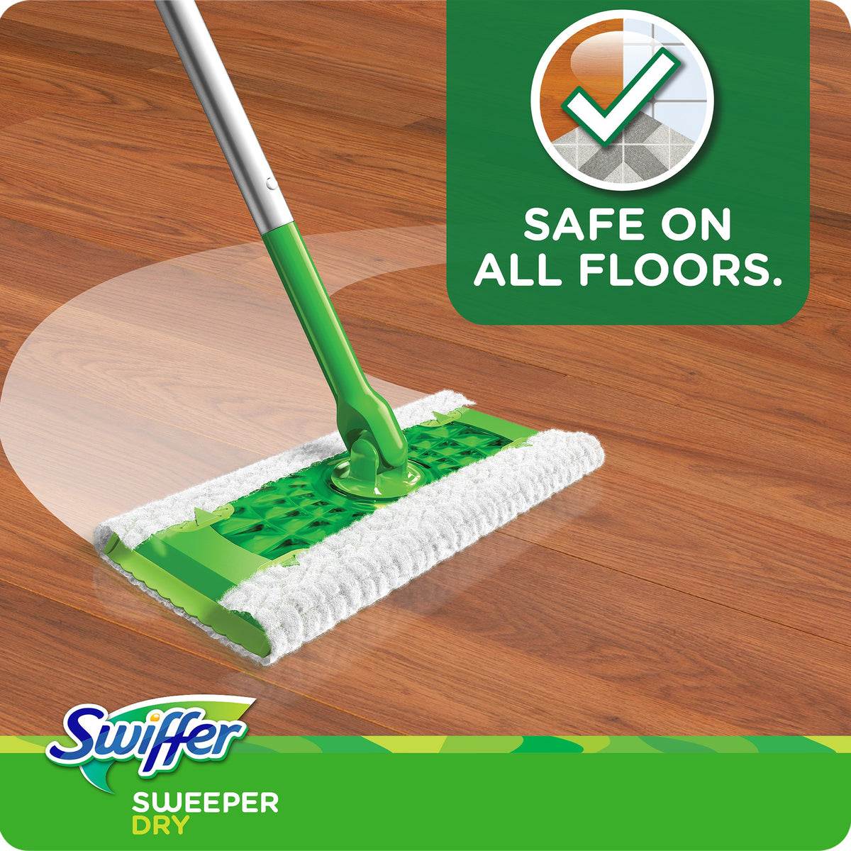 Swiffer Sweeper Dry Sweeping Pad, Multi Surface Refills for Dusters Floor Mop, Unscented, 32 count