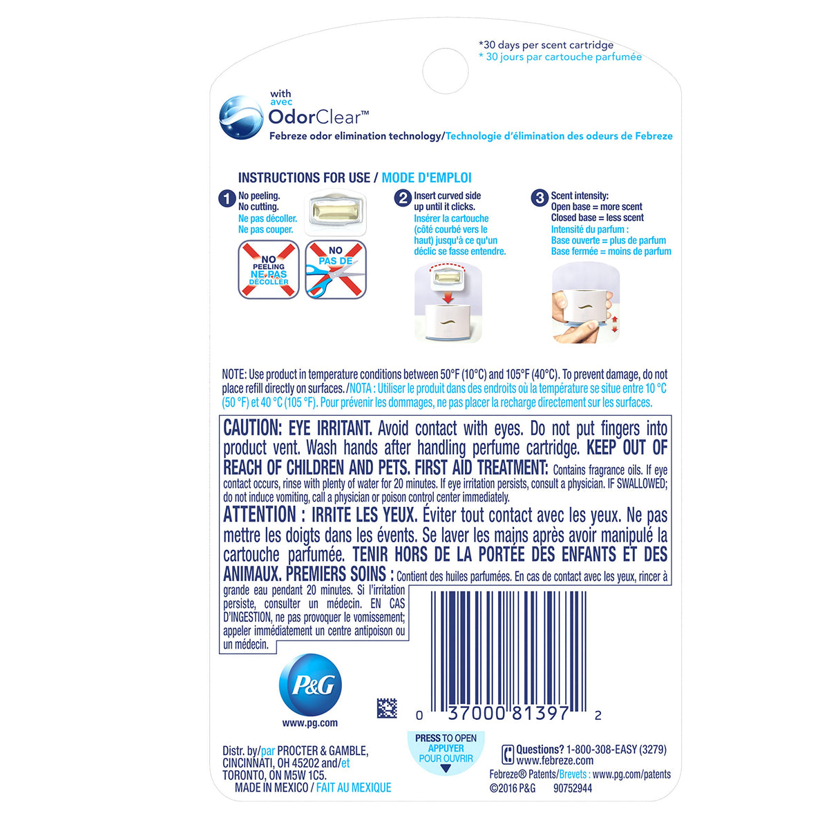 Febreze Set & Refresh Original Scent Of Gain Air Freshener Refill (2 Count; 5.5 Ml Each)