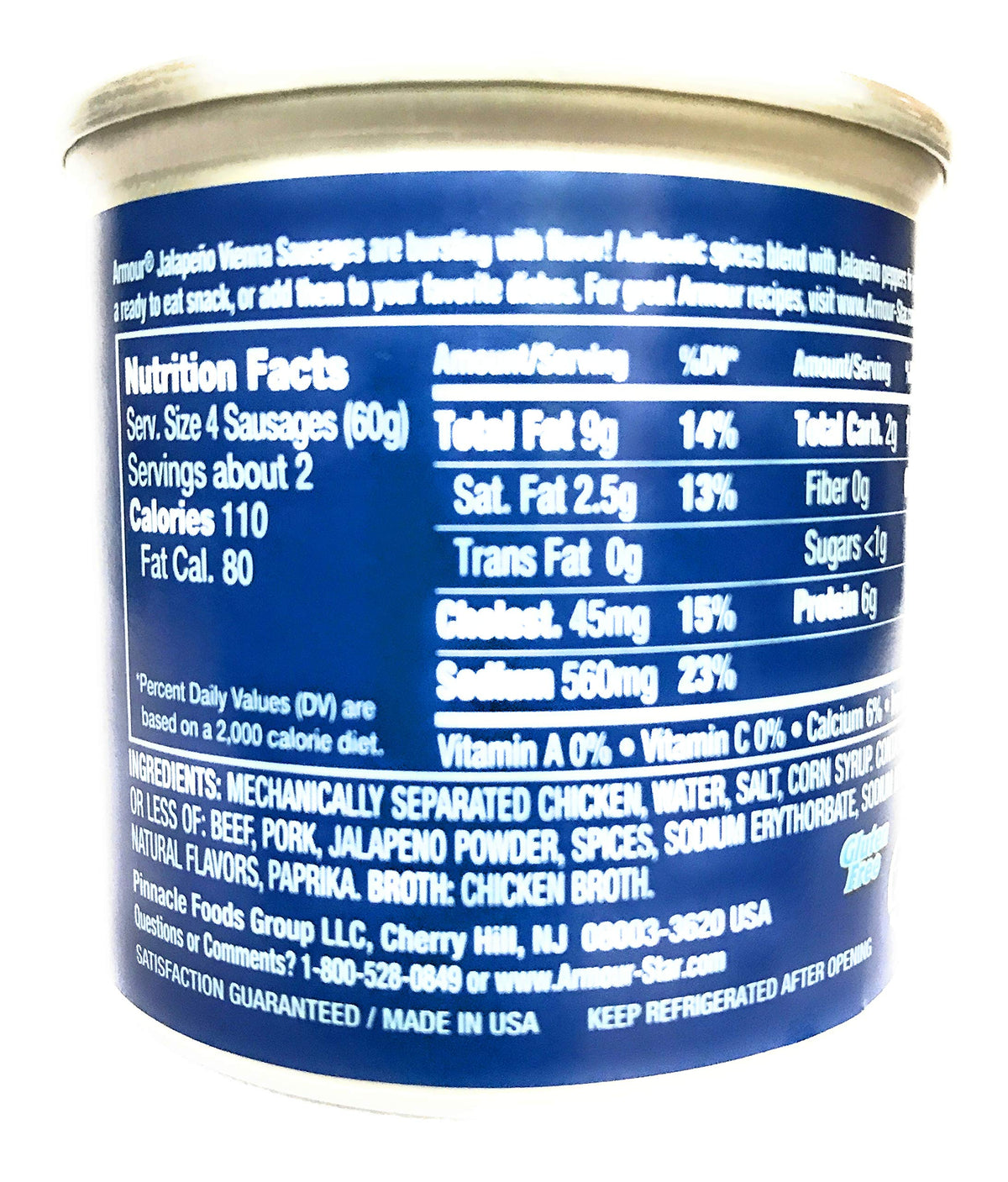 Armour Vienna Sausage Jalapeno 4.75 Oz (Pack of 6)