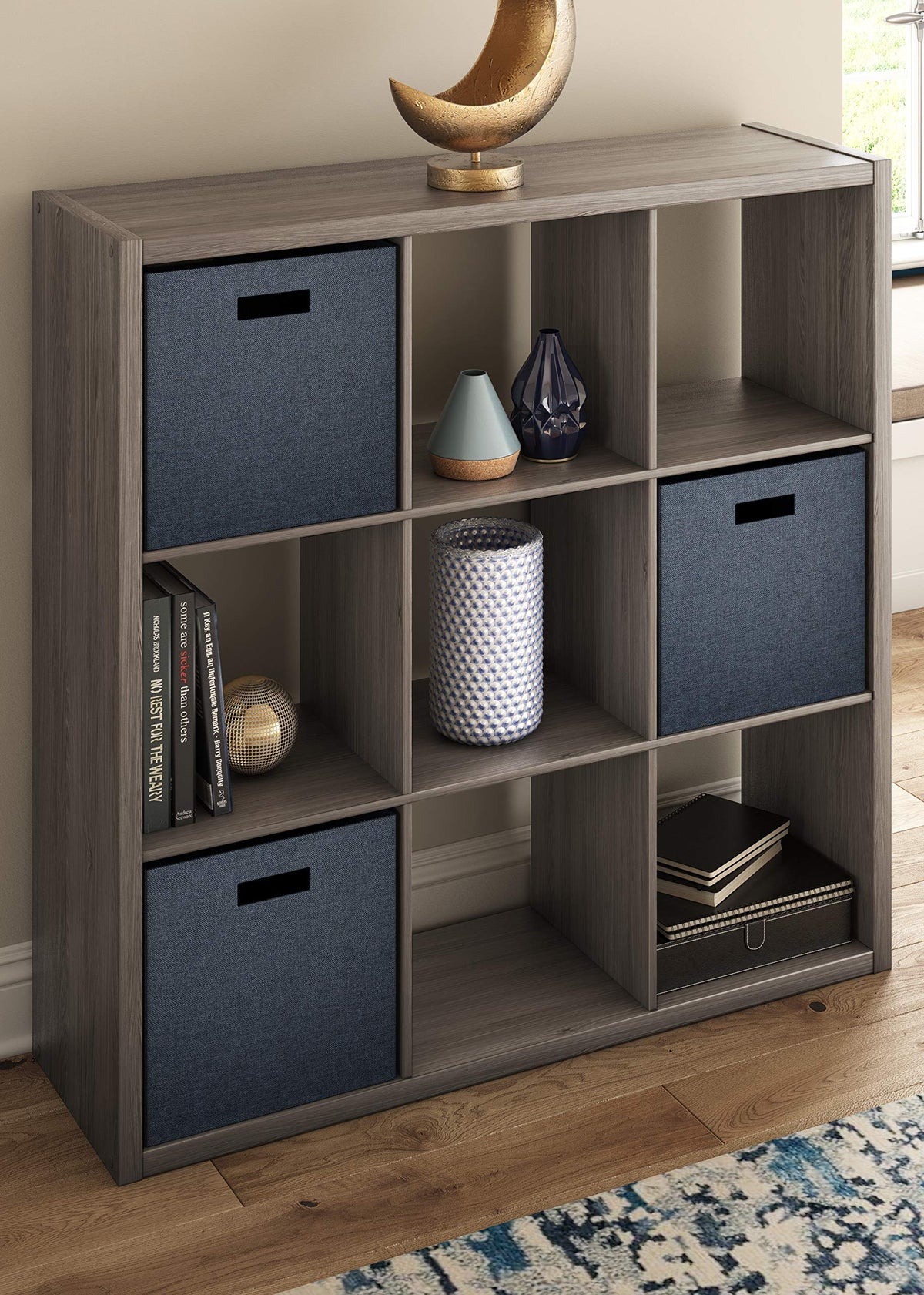ClosetMaid 9 Cube Open Back Storage, Graphite Gray
