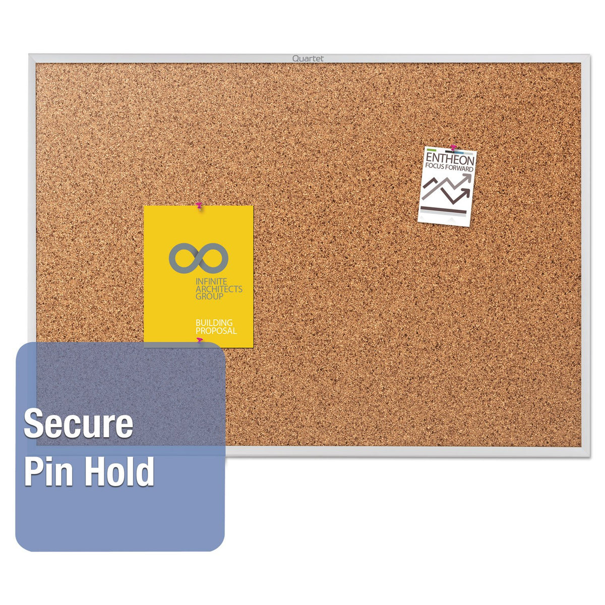 Quartet 2303 Cork Board, 3/4-Inch Frame Face, 3-Ft x2-Ft, Aluminum Frame