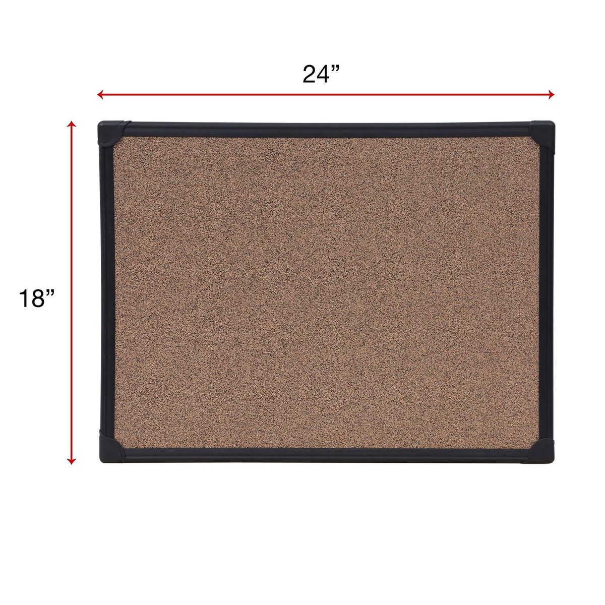 Universal UNV43021 24 in. x 18 in. Tech Cork Board - Black Frame