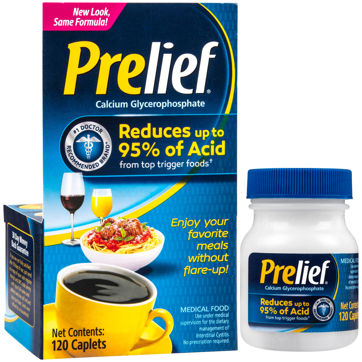 Prelief Acid Reducer Caplets Dietary Supplement, 120 Count
