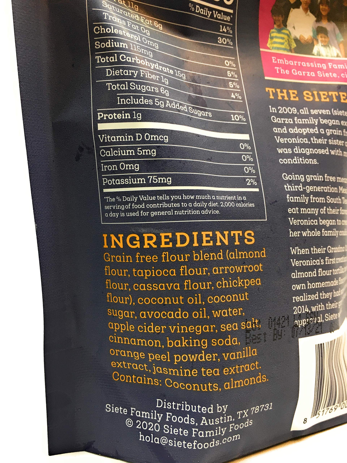Siete Grain Free Mexican Shortbread Cookies