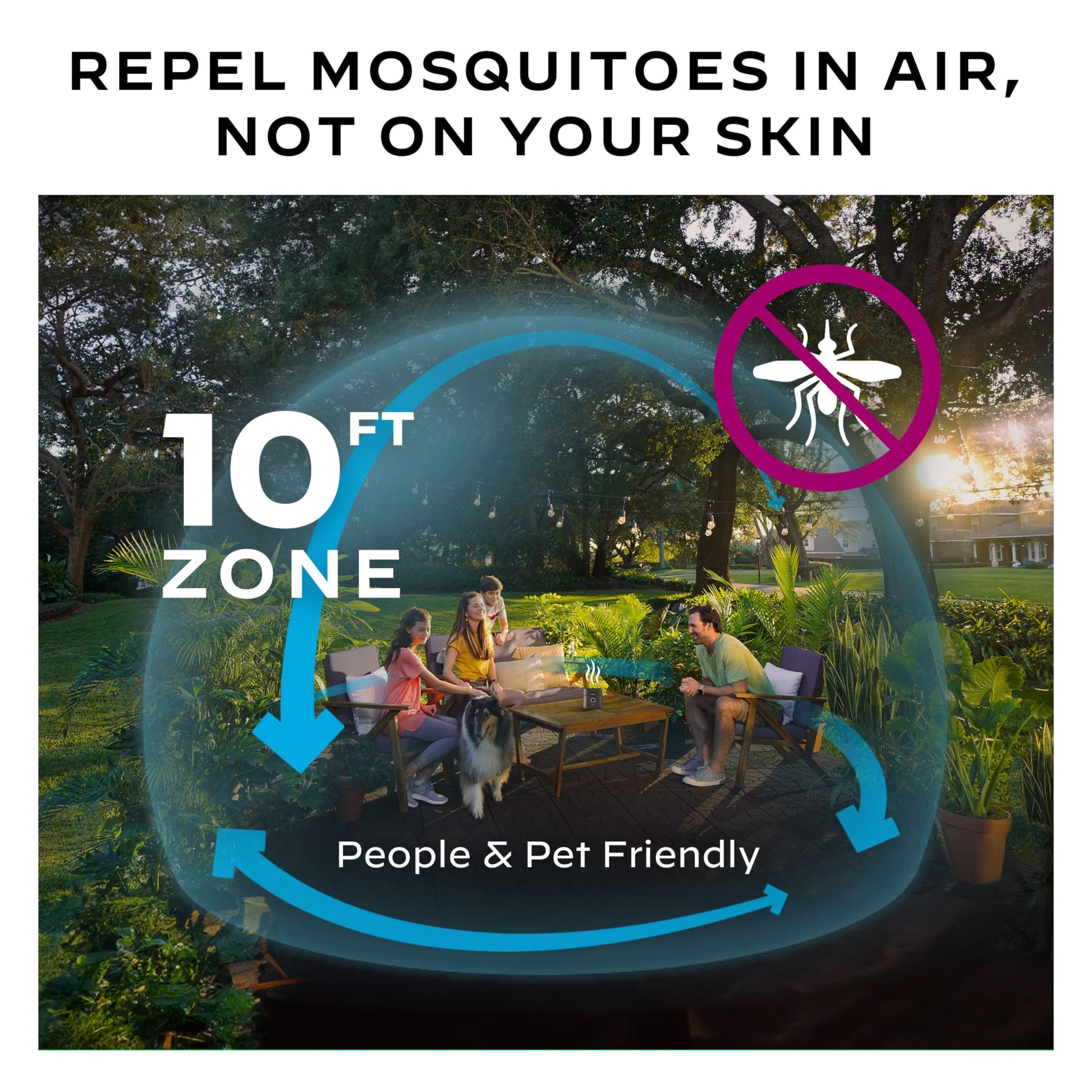 Thermacell Patio Shield Mosquito Repellent E-Series Rechargeable Repeller; 10â€™ Mosquito Protection Zone; Includes 12-Hour Repellent Refill; No Spray, Flame or Scent; Bug Spray Alternative