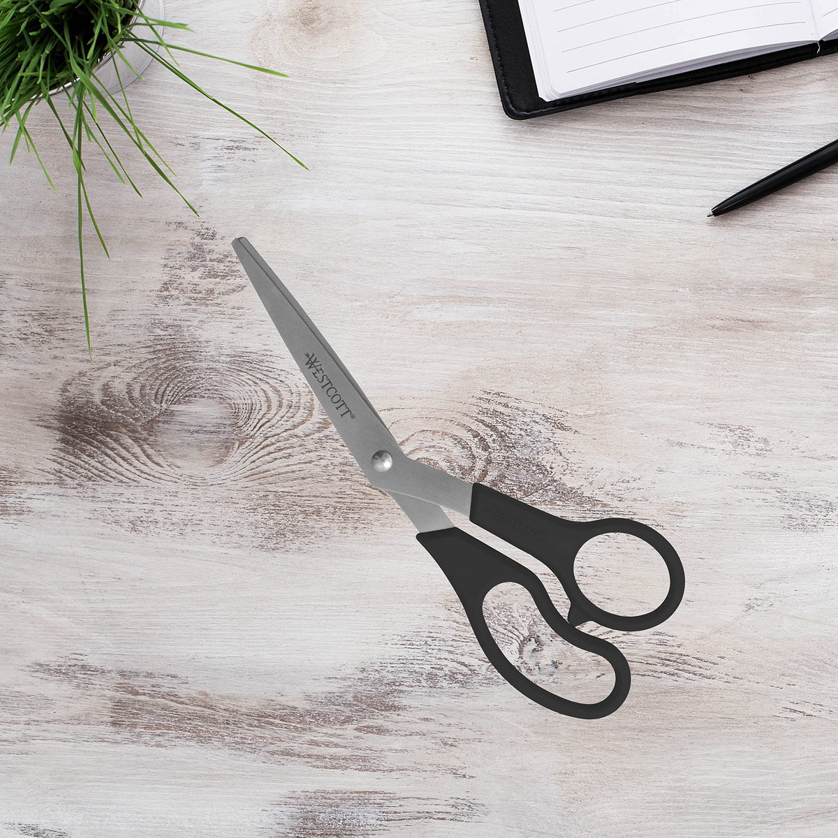 Westcott All Purpose Value Scissors, 8" Bent, Pack of 3, Black (13402)