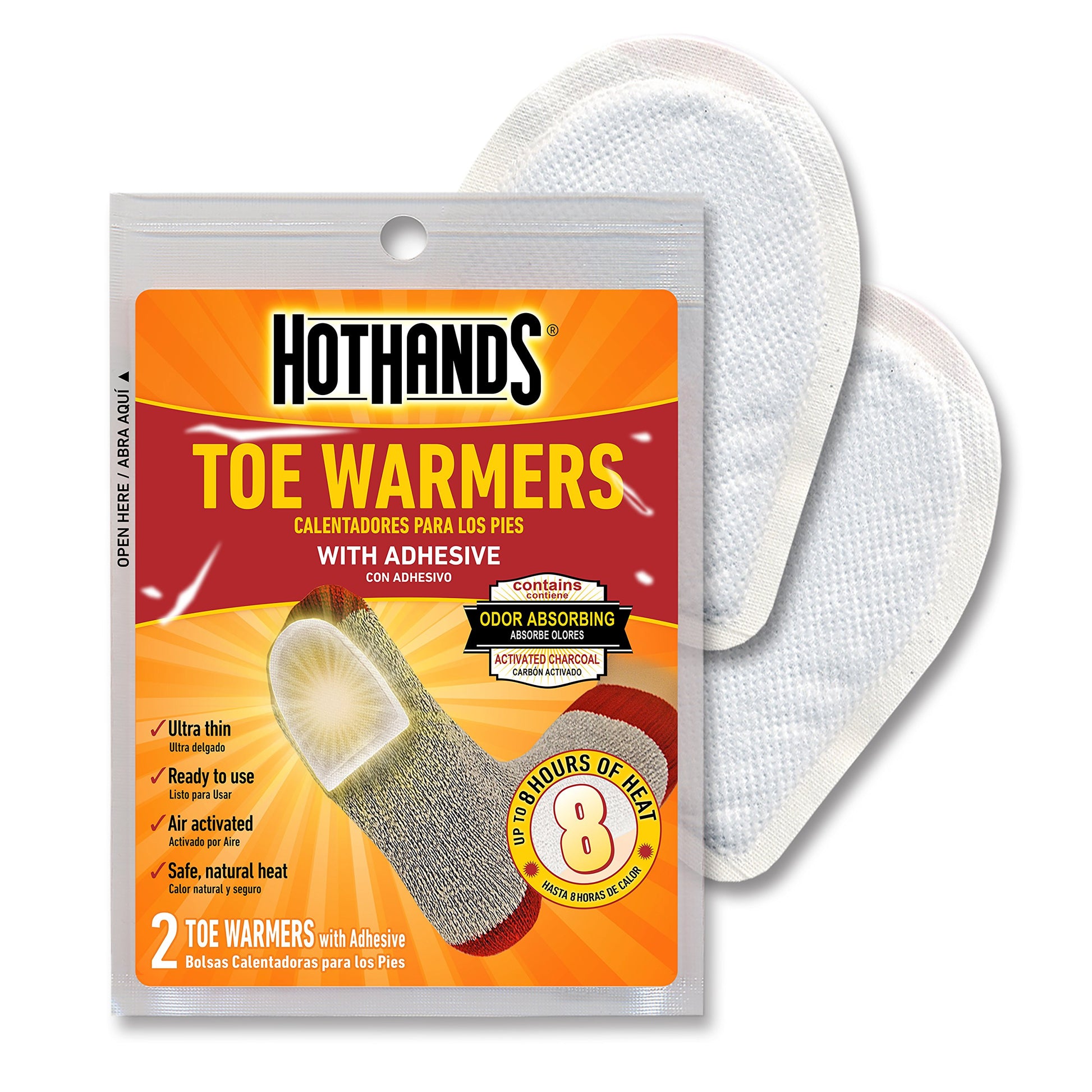 HotHands Hand & Toe Warmers - Long Lasting Natural Odorless Air Activated Warmers - 24 pair hand warmers & 8 pair toe warmers (Pack of 1)
