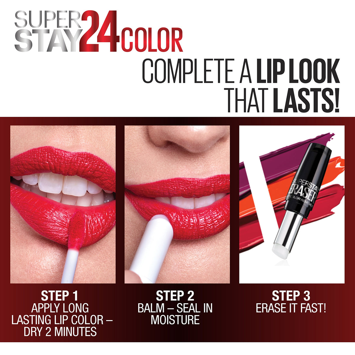 Maybelline SuperStay 24 2-Step Liquid Lipstick Makeup, Continuous Coral, 2 COUNT