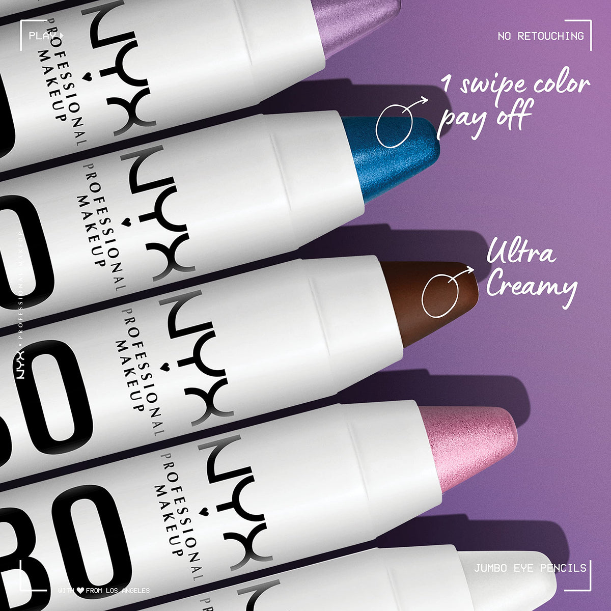 NYX PROFESSIONAL MAKEUP Jumbo Eye Pencil, Blendable Eyeshadow Stick & Eyeliner Pencil - Milk & Black Bean (2-Pack)