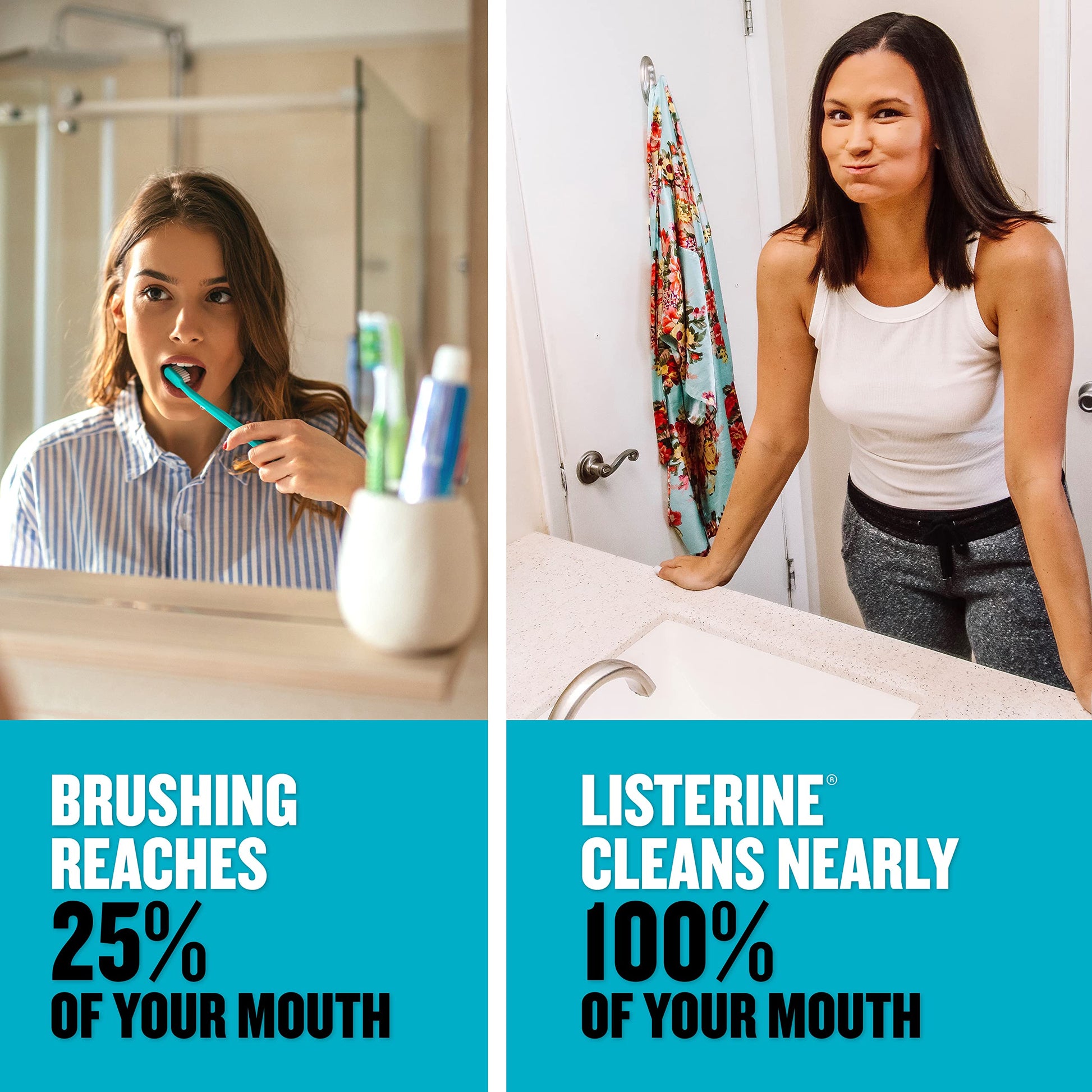 Listerine Antiseptic Zero Cavity Mouthwash, Clean Mint, 3.2 Ounce (Pack of 12)