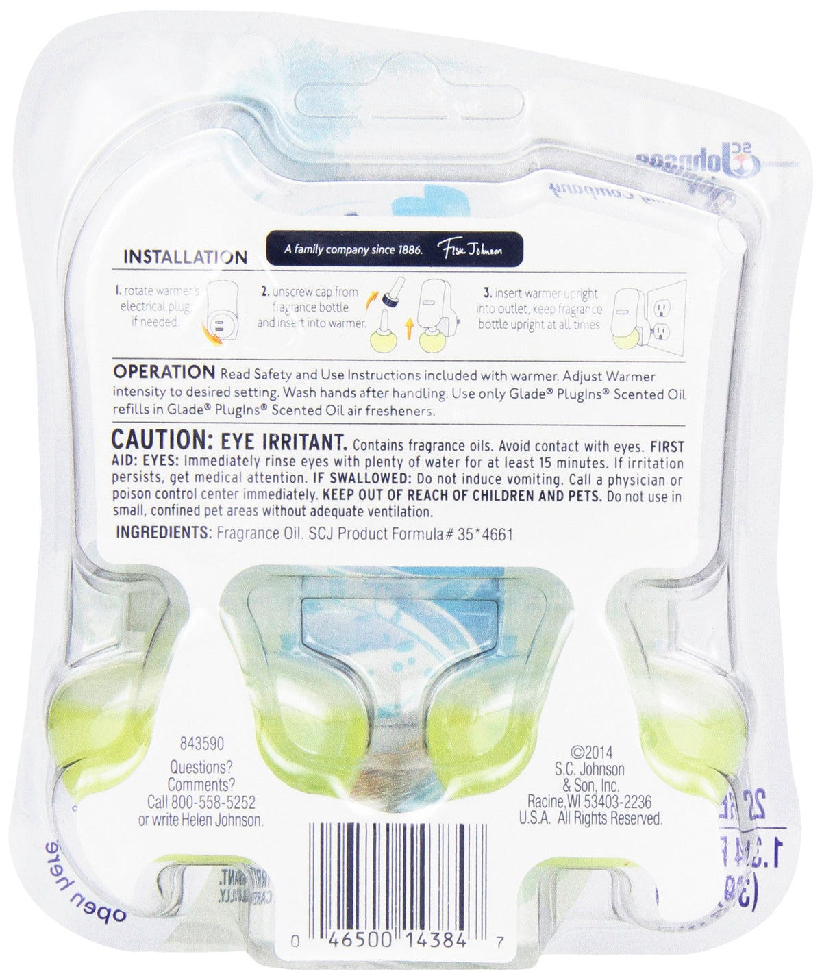 S C Johnson Wax 14384 2ct Linen Plug Refill