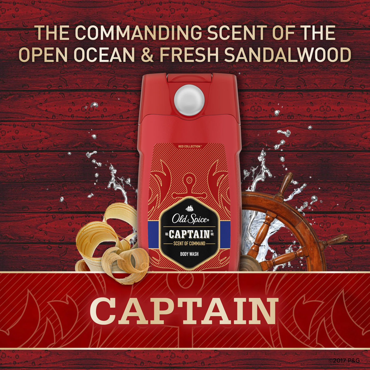 Old Spice Red Collection Body Wash for Men, Captain, 16 oz