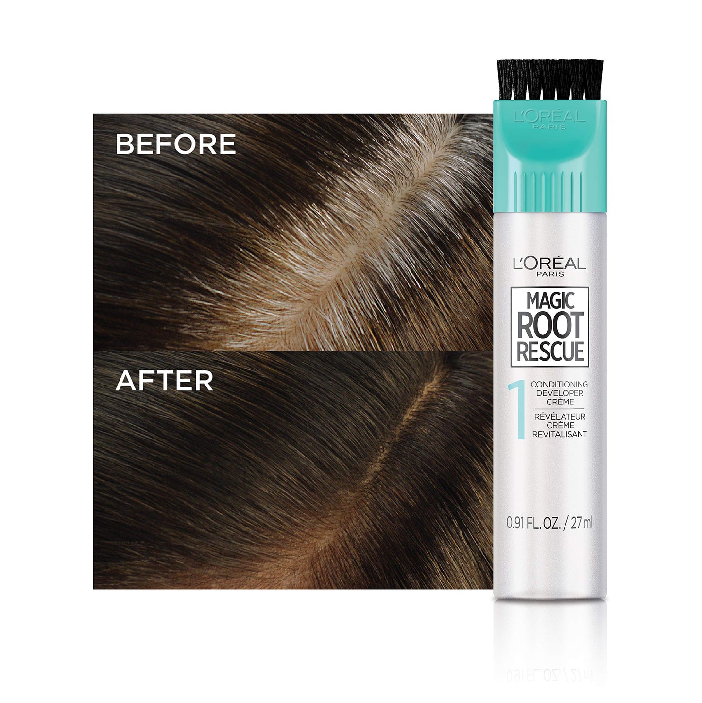 L'Oreal Paris Magic Root Permanent Hair Color, 10 Minute Hair Dye Kit to Rescue Roots with 100% Gray Hair Coverage, 4R Dark Auburn Red, 2 Pack (Packaging May Vary)