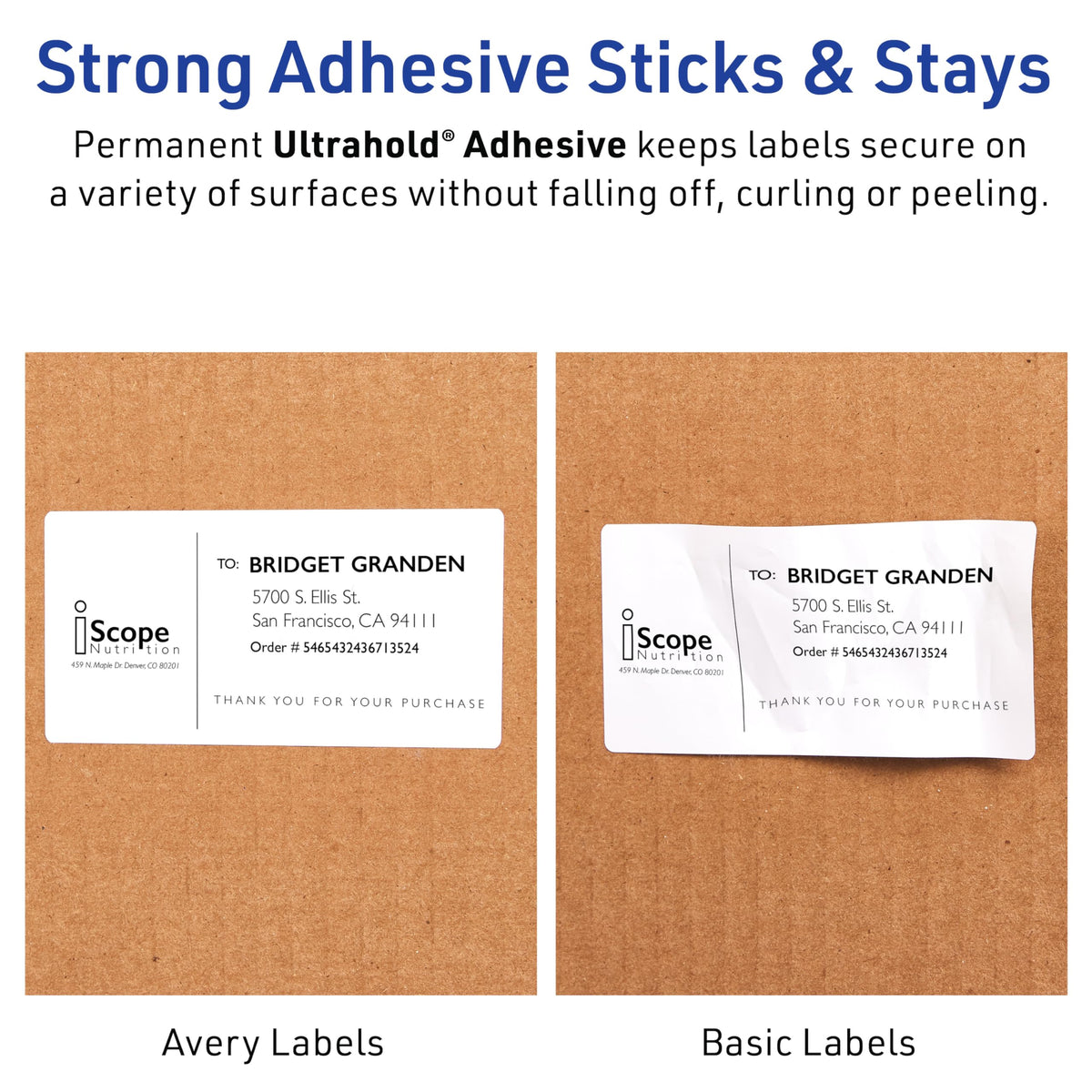 Avery Waterproof Printable Address Labels with Sure Feed, 1-1/3" x 4", White, 700 Blank Mailing Labels (5522)