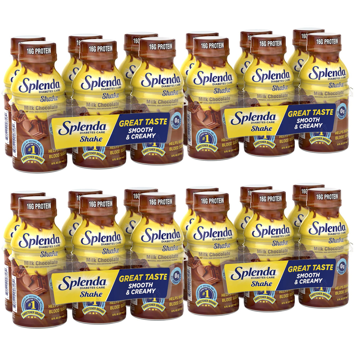 SPLENDA Diabetes Care Shakes - Meal Replacement Shake, Milk Chocolate, 8 Fl Oz (Pack of 24)