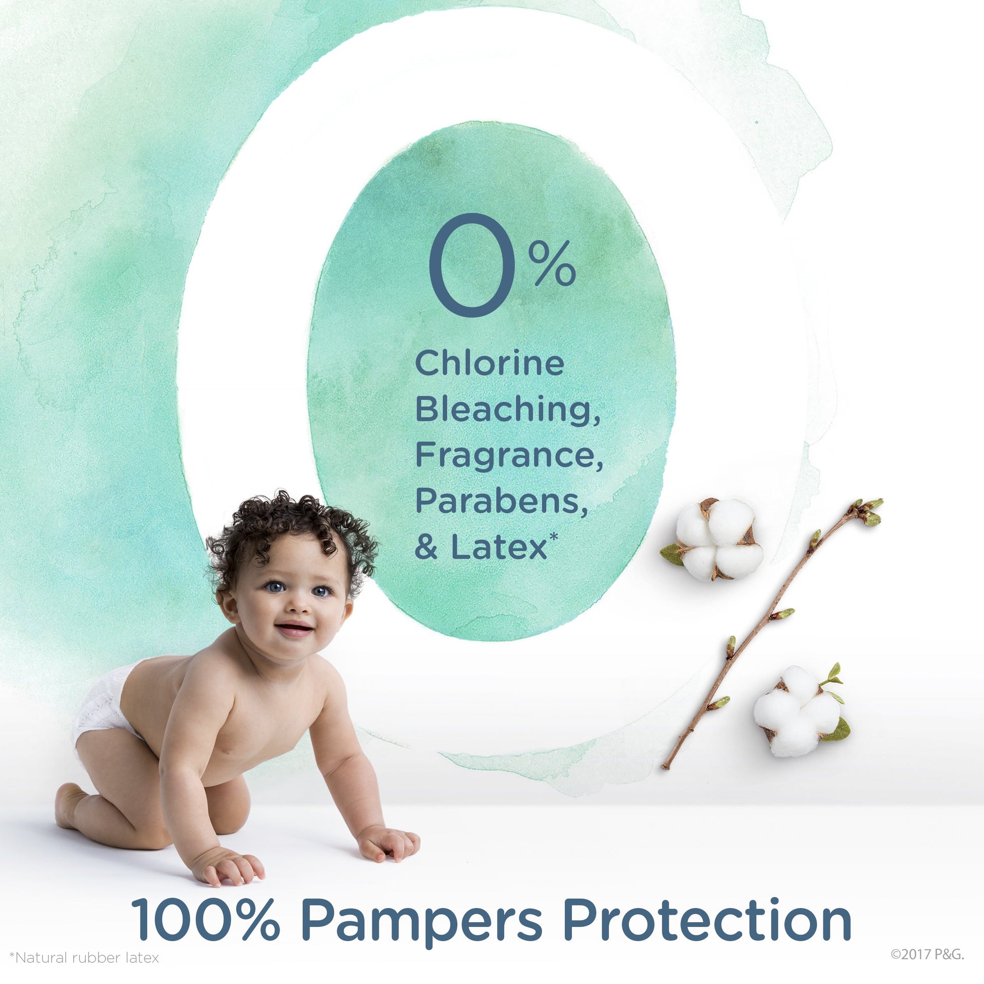 Pampers Pure Disposable Baby Diapers, Hypoallergenic and Fragrance Free Protection, Size 6, 38 Count, Super
