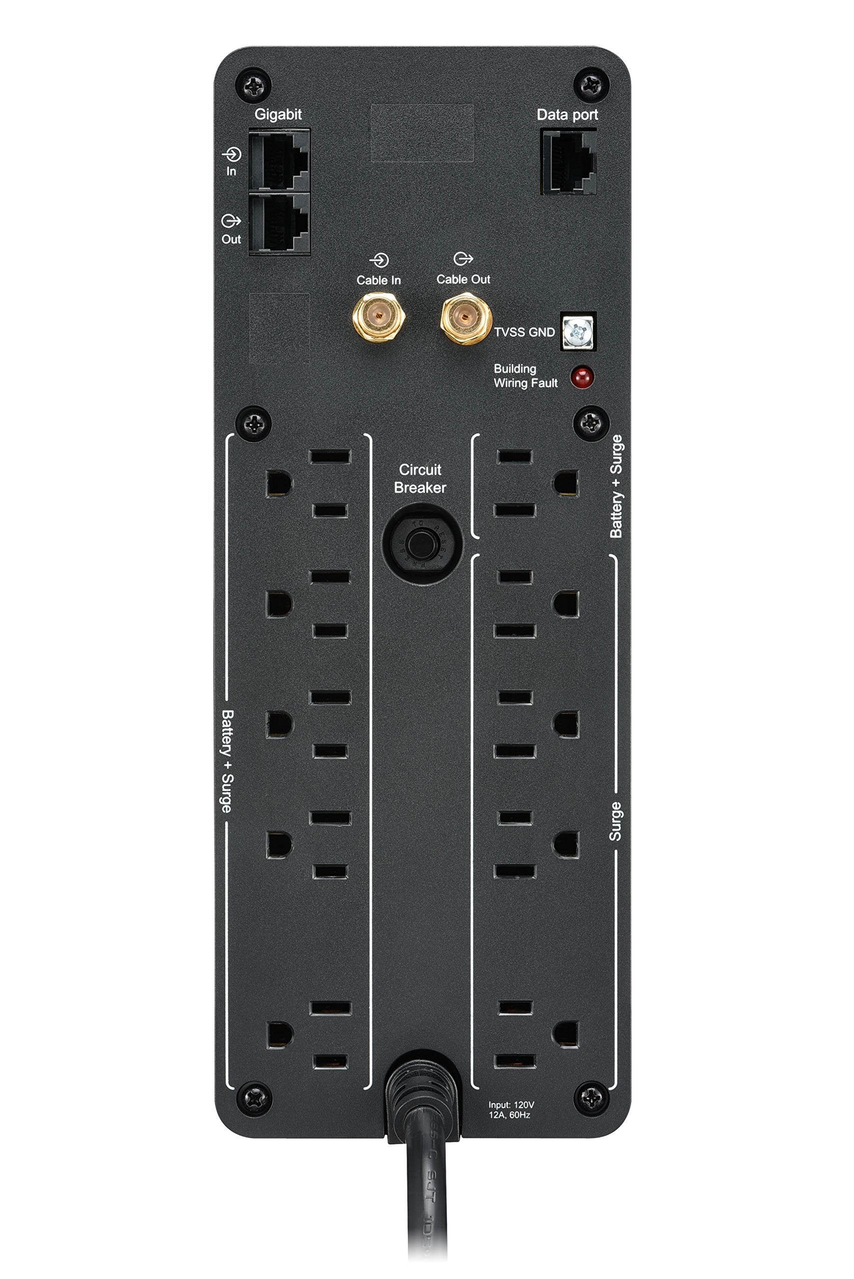 APC UPS BR1500MS, 1500VA Sine Wave UPS Battery Backup & Surge Protector, Backup Battery with AVR and LCD Display, 2 USB Charging Ports, Uninterruptible Power Supply, APC Back-UPS Pro Series (Renewed)